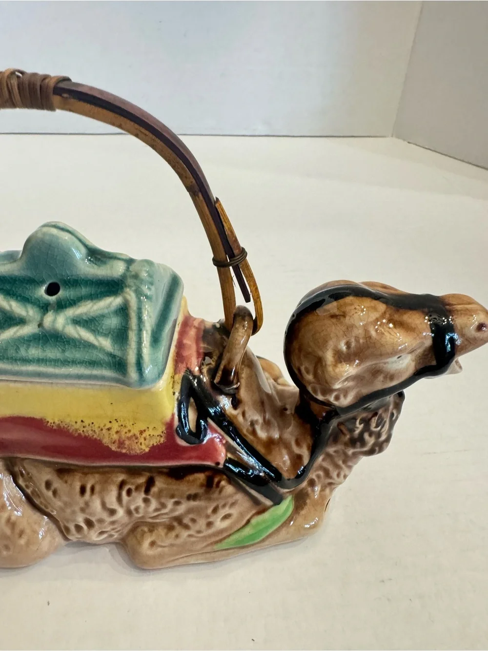 Arabian Caravan Camel Decorative Ceramic Pottery Teapot Vintage Made in Japan